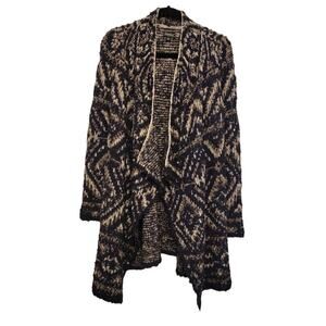 Lucky Brand Cardigan Blue Boho Southwest Cozycore Medium R384
